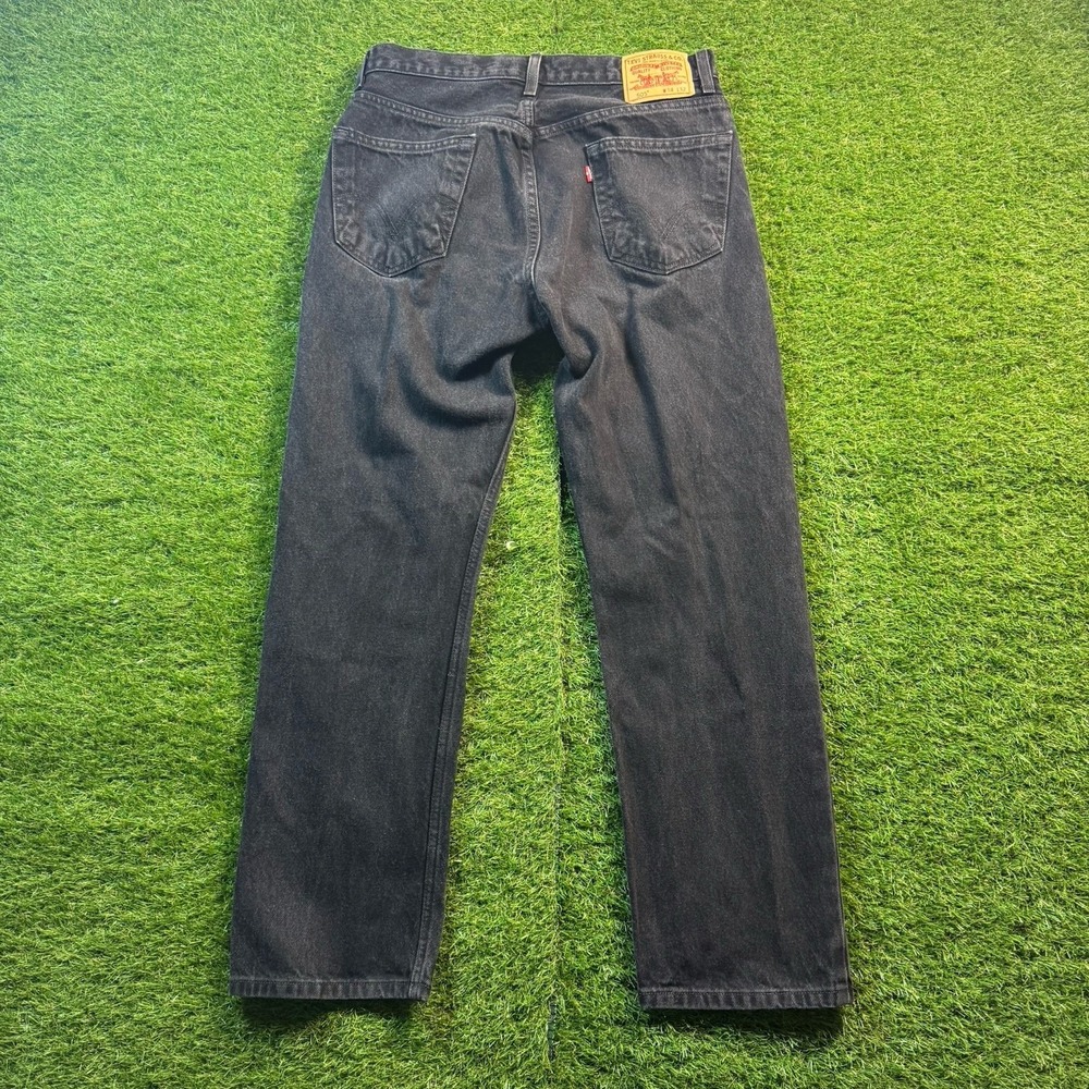 Vintage Levi's 505 Jeans Mens 34x32 (Fits 33x31) Black Y2K Grunge Baggy Goth Emo - Picture 3 of 14